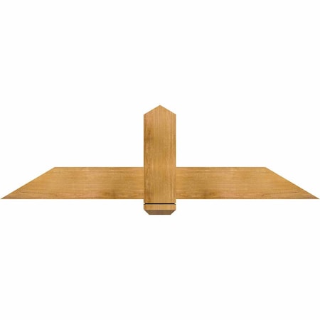 Ekena Millwork Eugene Rough Sawn Timber Gable Bracket, Western Red Cedar, 60"W x 17"H x 4"D x 6"F, 7/12 Pitch GBW060X17X0406EUG00RWR